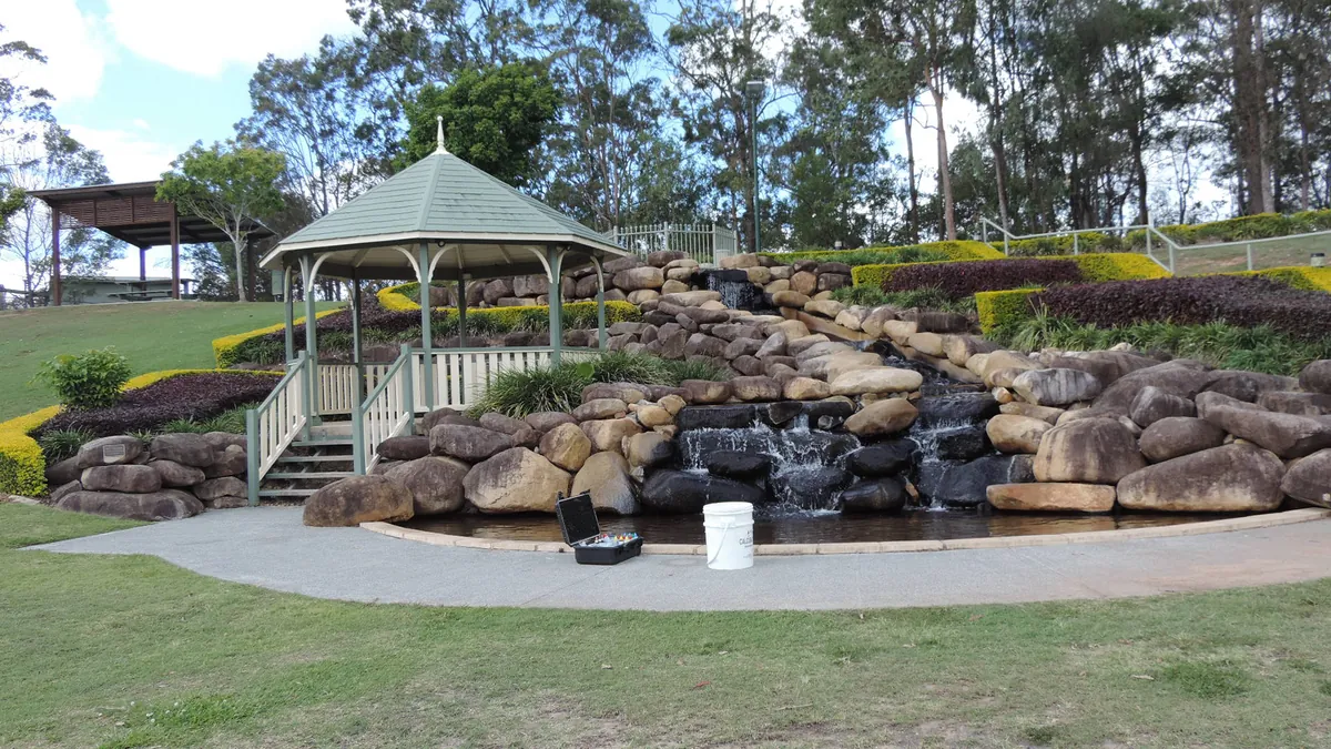 Rotunda and water garden at the Logan West Community Centre in Hillcrest